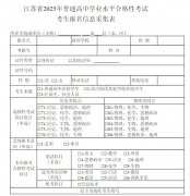 2025常州高中学业水平合格考报名信息采集表下载入口